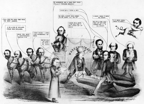 political caricature no 1 the grave of the union or major jack